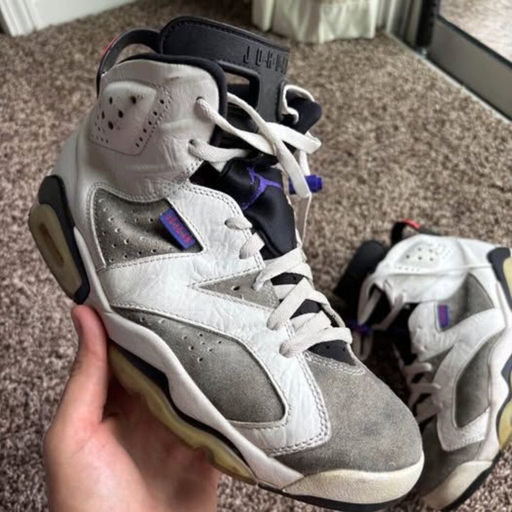 Air Jordan 6 Retro Flint Shoes White Grey Mens Size 9.5 CI3125-100